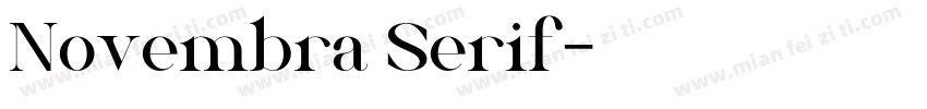 Novembra Serif字体转换